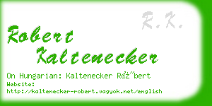 robert kaltenecker business card